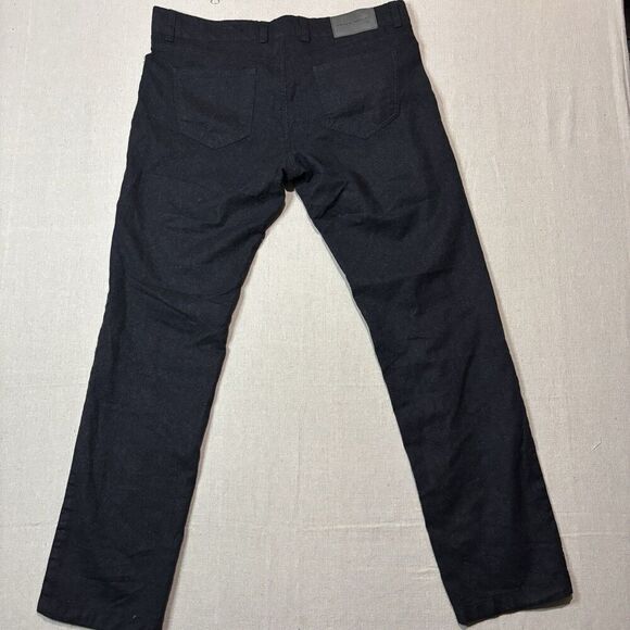 Peter Millar Collection 100% Wool Black Flat Front Dress Pants Mens 36x32 - Picture 3 of 7